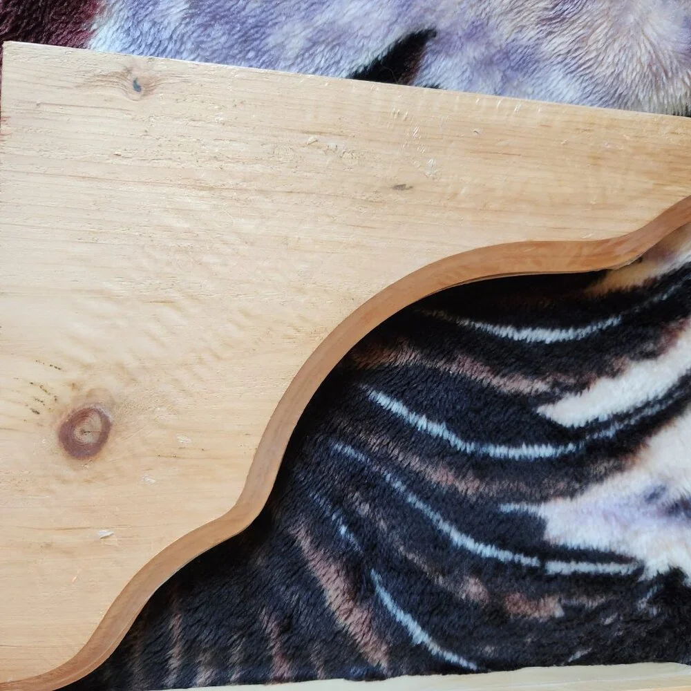 Unfinished Pine Shelf Wooden Brackets Set of 4